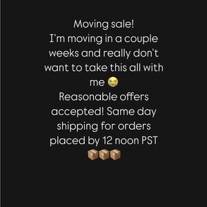Moving Sale Announcement